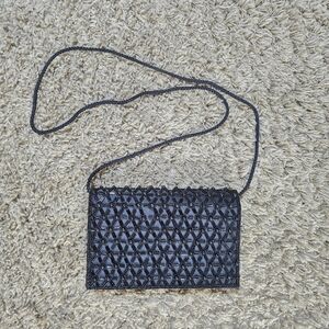 Elegant Black Beaded Women's Bag
